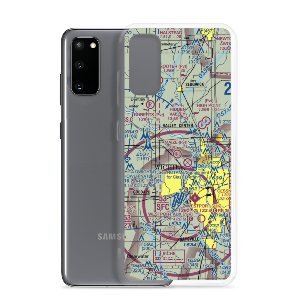 Maize Airport (70K) VFR Sectional Samsung Case Samsung Galaxy S20 model shown