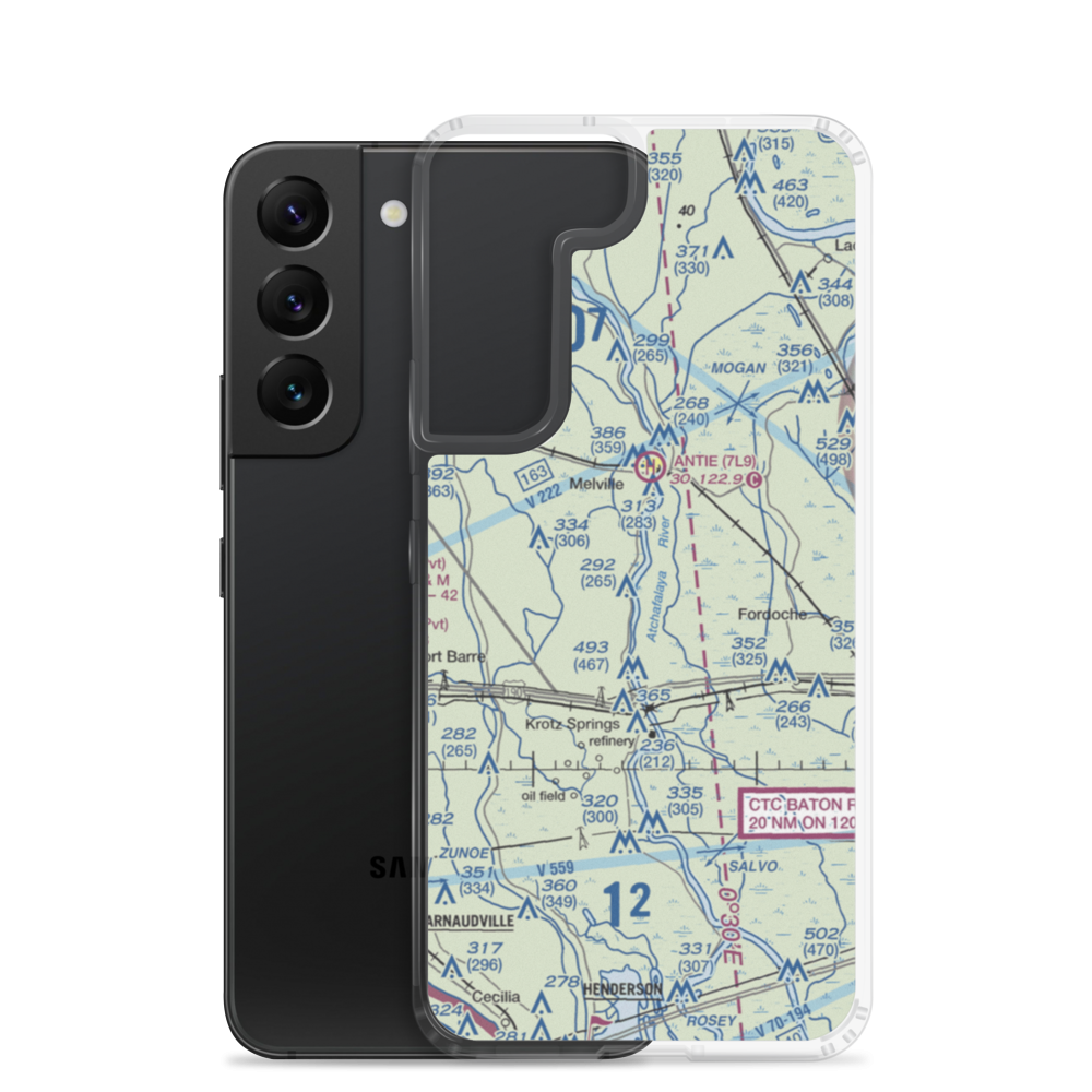 Majors Airpark (2LS3) VFR Sectional Samsung Case Samsung Galaxy S22 model shown