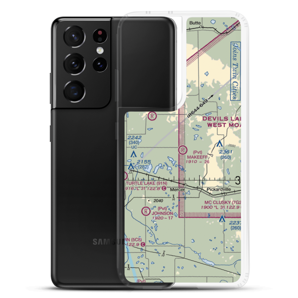 Makeeff Airport (2ND2) VFR Sectional Samsung Case Samsung Galaxy S21 Ultra model shown
