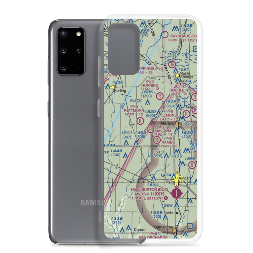 Malcom Farm Airport (OK91) VFR Sectional Samsung Case Samsung Galaxy S20 Plus model shown