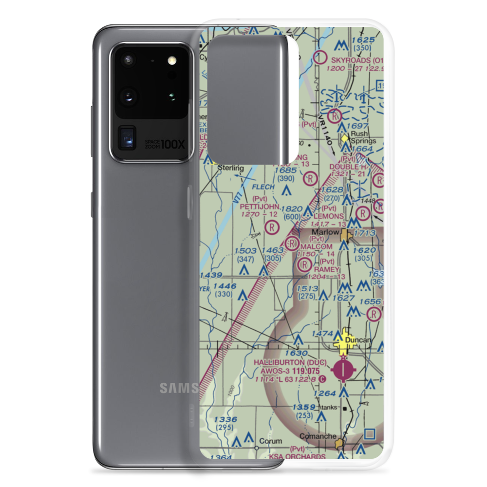 Malcom Farm Airport (OK91) VFR Sectional Samsung Case Samsung Galaxy S20 Ultra model shown