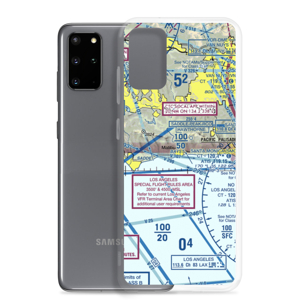 Malibu Administrative Center Heliport (74L) VFR Sectional Samsung Case Samsung Galaxy S20 Plus model shown