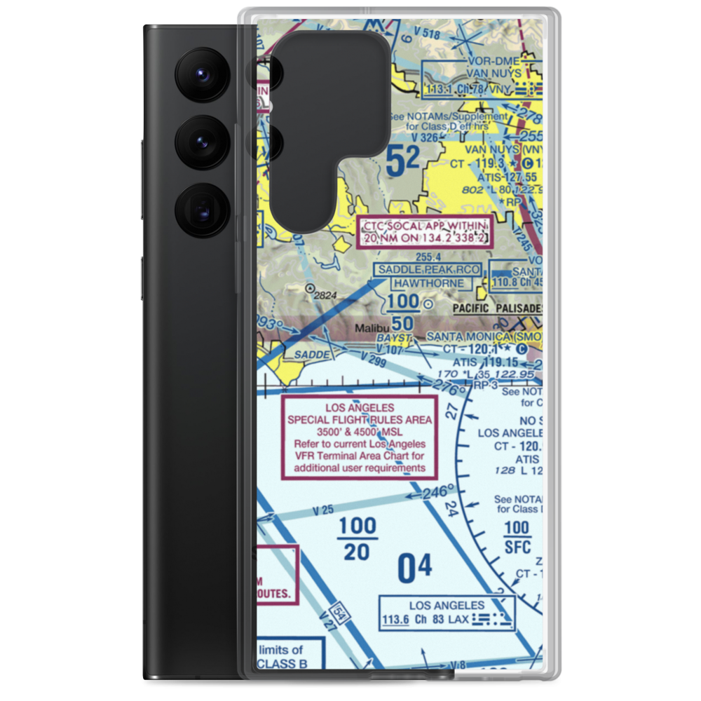 Malibu Administrative Center Heliport (74L) VFR Sectional Samsung Case Samsung Galaxy S22 Ultra model shown