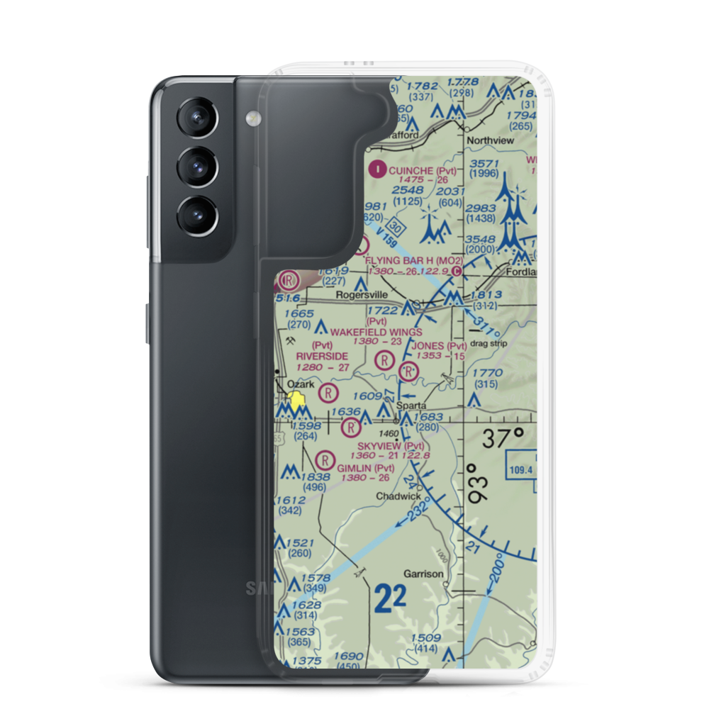 Malina Airport (MO31) VFR Sectional Samsung Case Samsung Galaxy S21 model shown