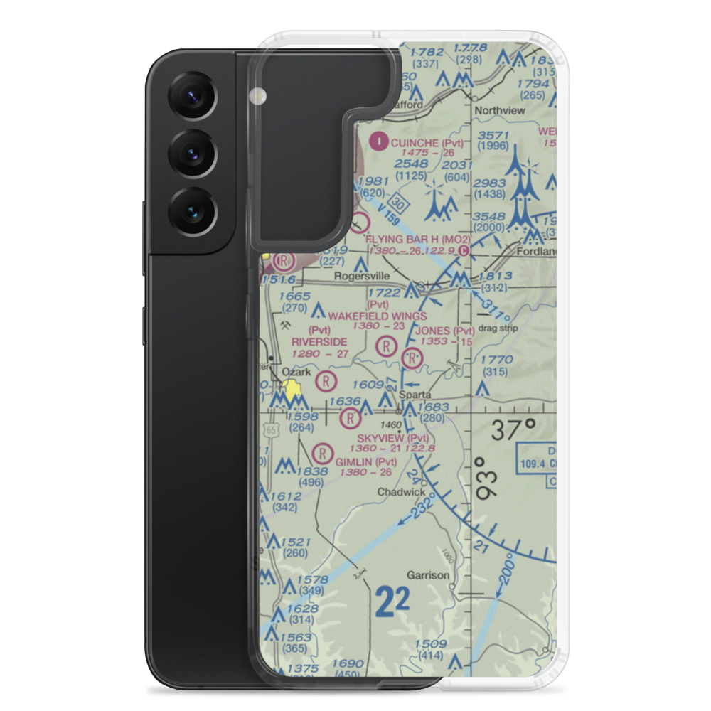 Malina Airport (MO31) VFR Sectional Samsung Case Samsung Galaxy S22 Plus model shown