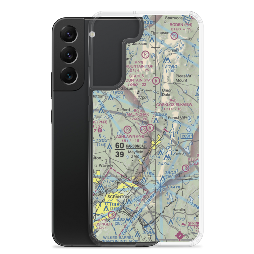 Malinchak Private Airport (9PN8) VFR Sectional Samsung Case Samsung Galaxy S22 Plus model shown