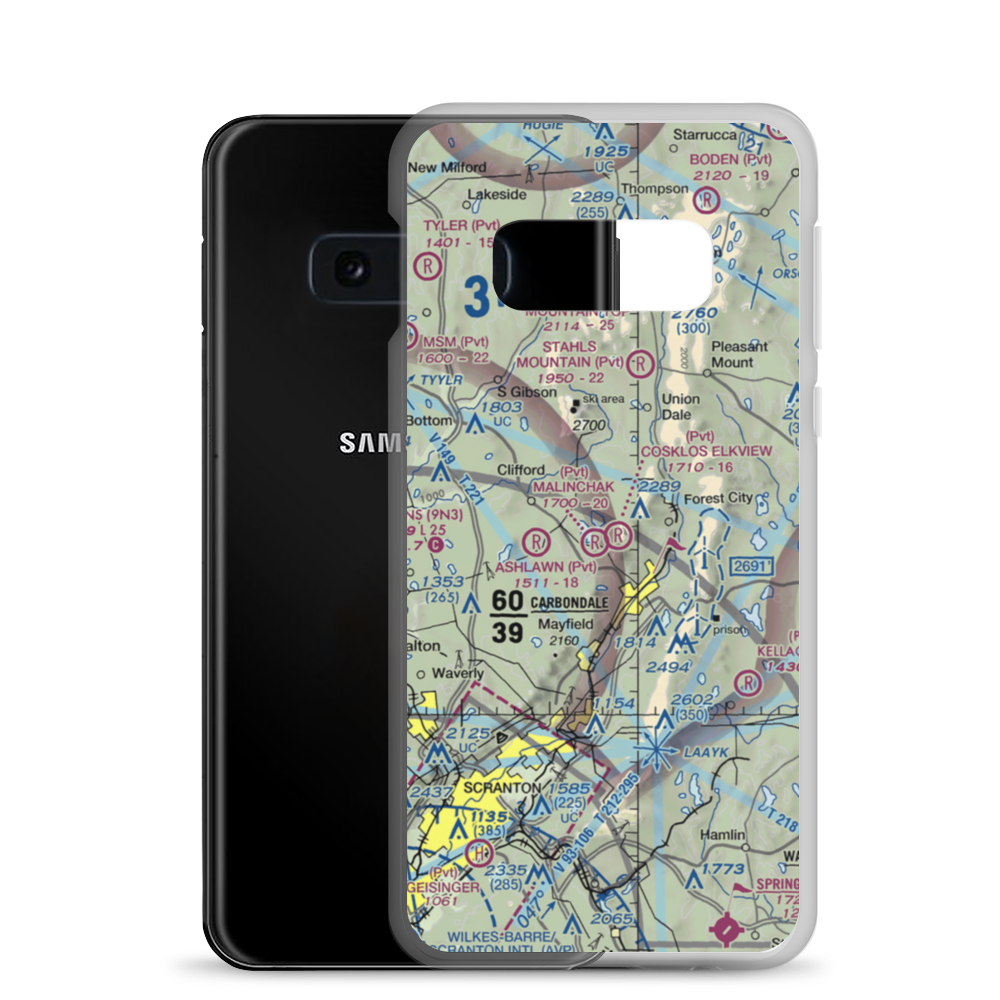 Malinchak Private Airport (9PN8) VFR Sectional Samsung Case Samsung Galaxy S10e model shown