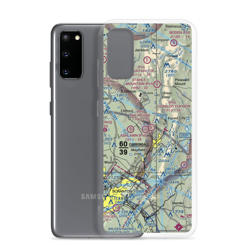 Malinchak Private Airport (9PN8) VFR Sectional Samsung Case Samsung Galaxy S20 model shown
