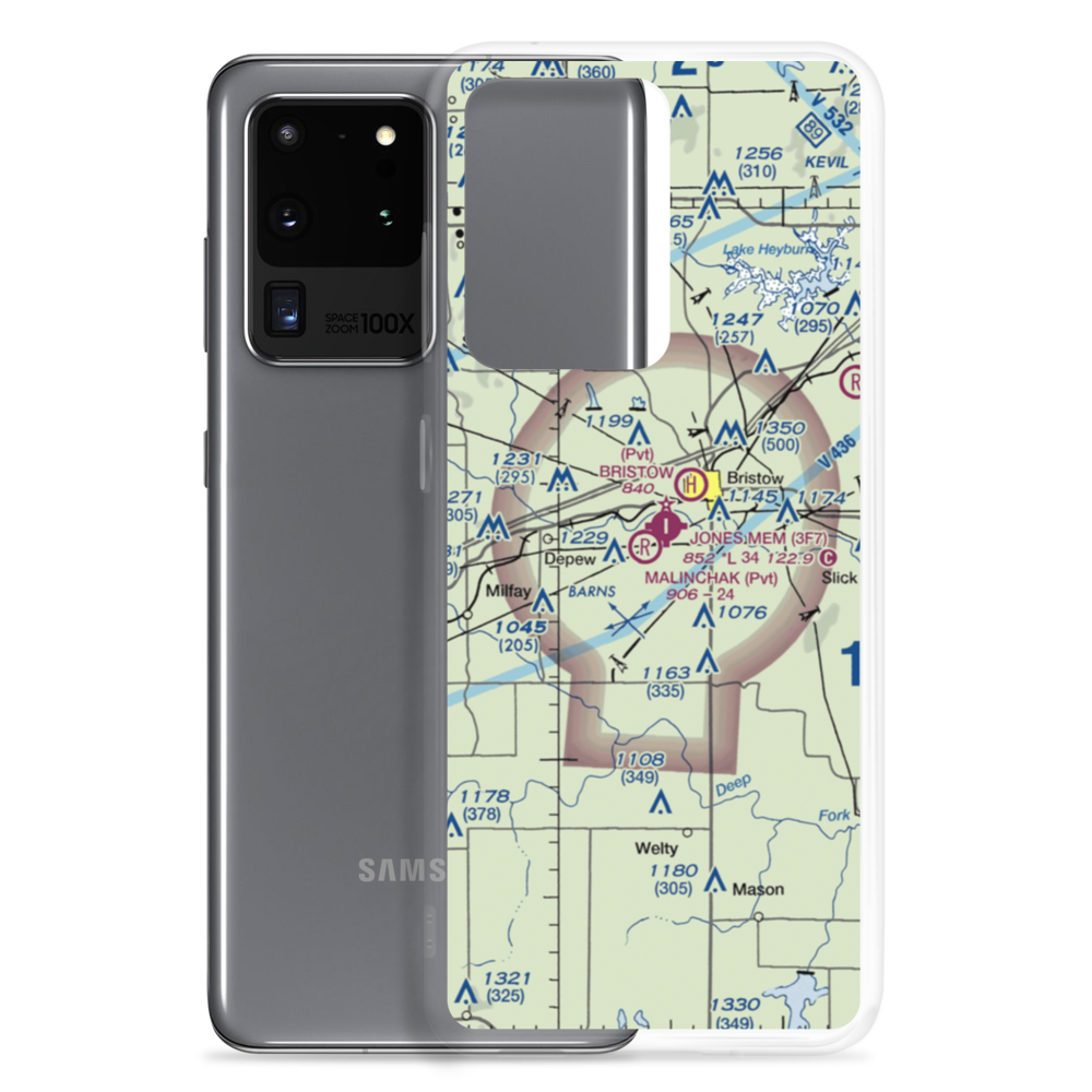 Malinchak Private Airport (OK69) VFR Sectional Samsung Case Samsung Galaxy S20 Ultra model shown