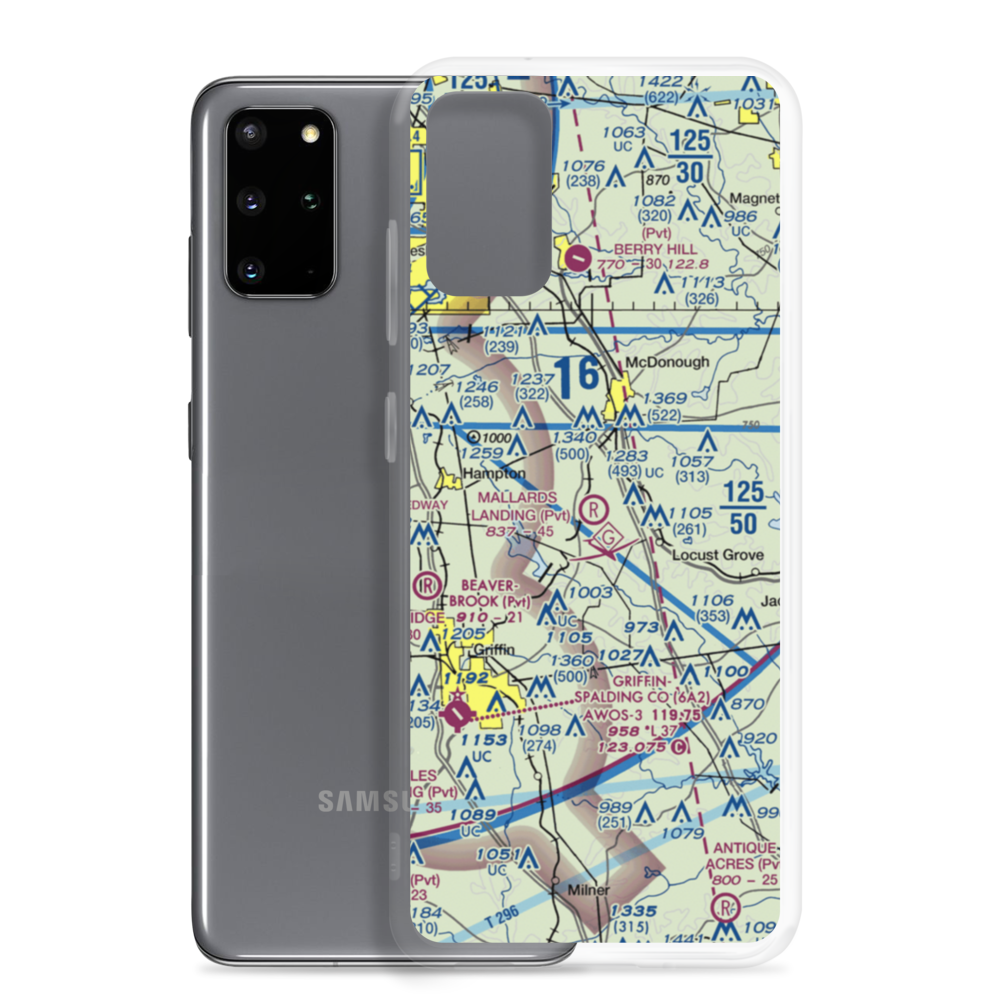 Mallards Landing Airport (GA04) VFR Sectional Samsung Case Samsung Galaxy S20 Plus model shown
