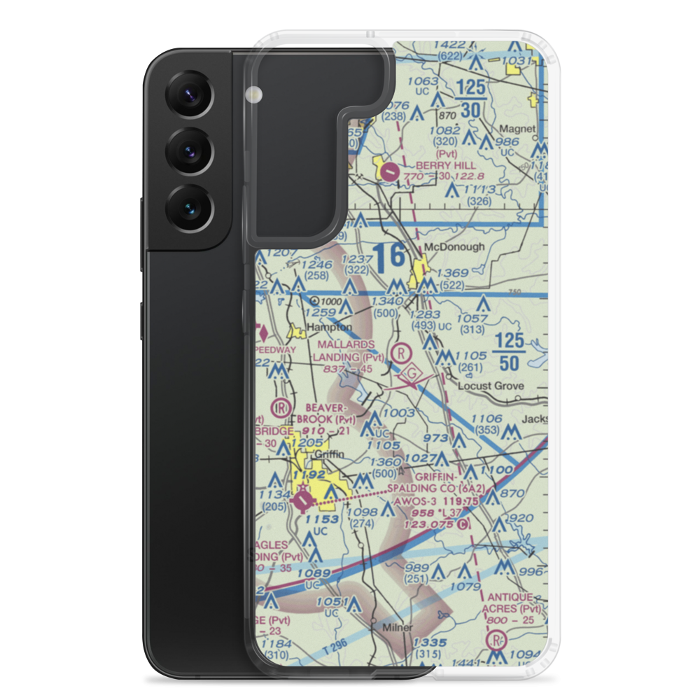 Mallards Landing Airport (GA04) VFR Sectional Samsung Case Samsung Galaxy S22 Plus model shown