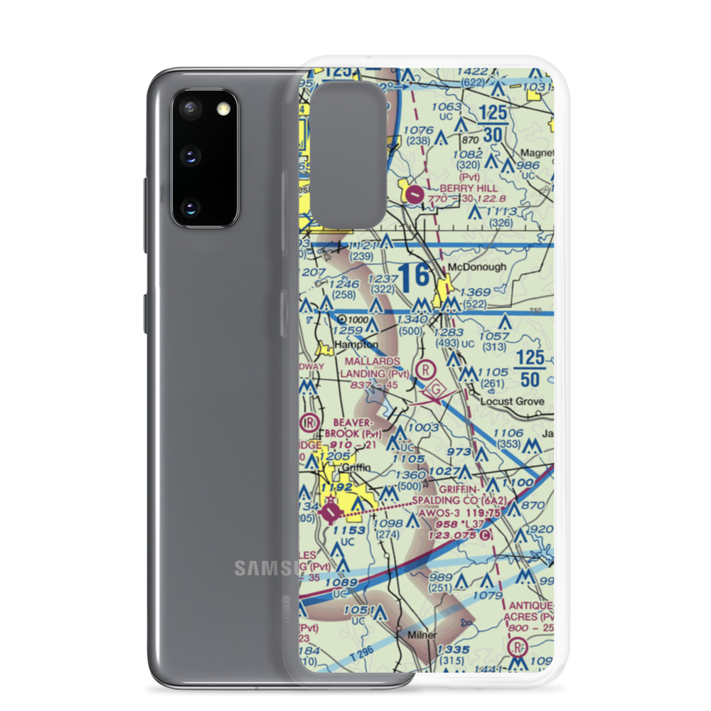 Mallards Landing Airport (GA04) VFR Sectional Samsung Case Samsung Galaxy S20 model shown