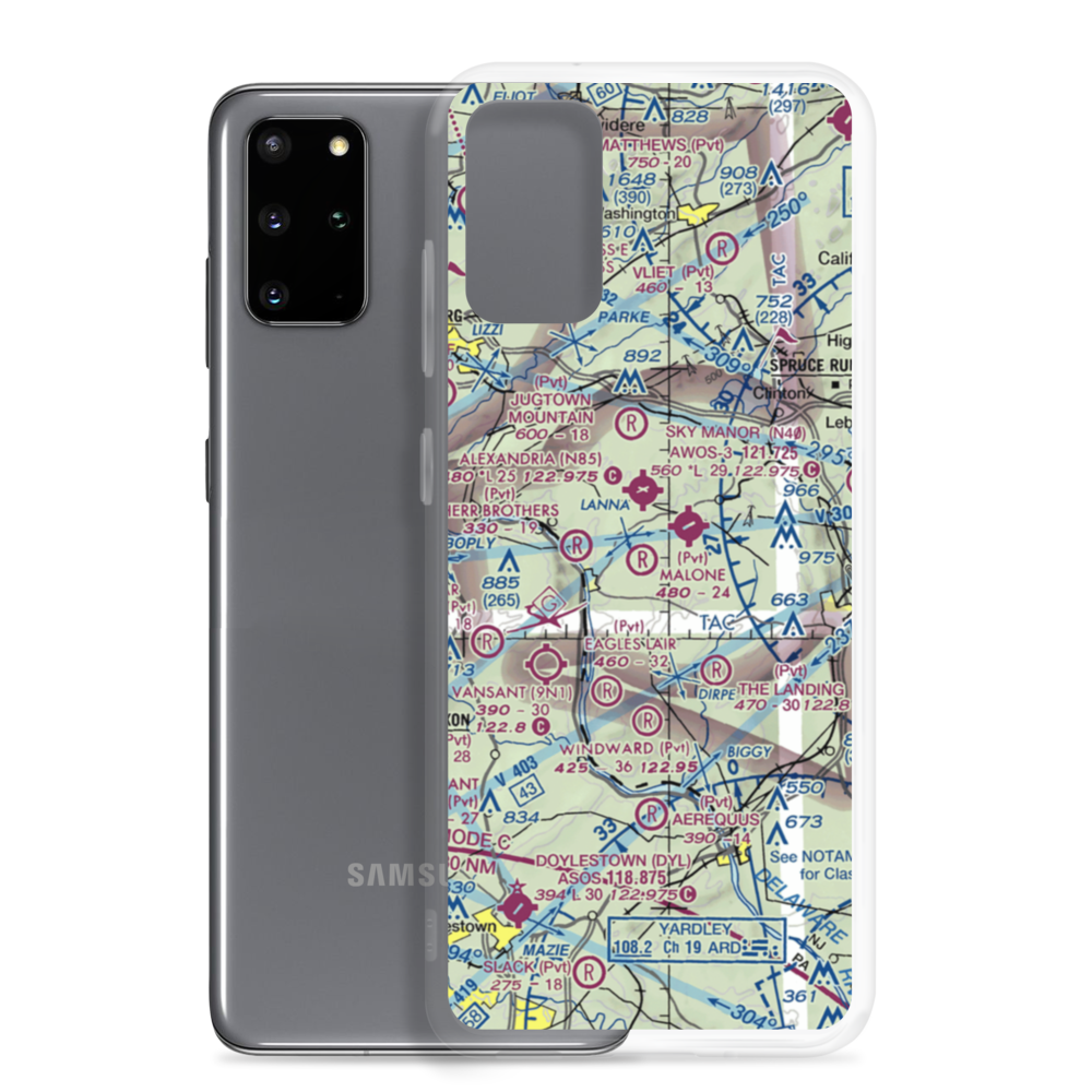 Malone Airport (NJ61) VFR Sectional Samsung Case Samsung Galaxy S20 Plus model shown