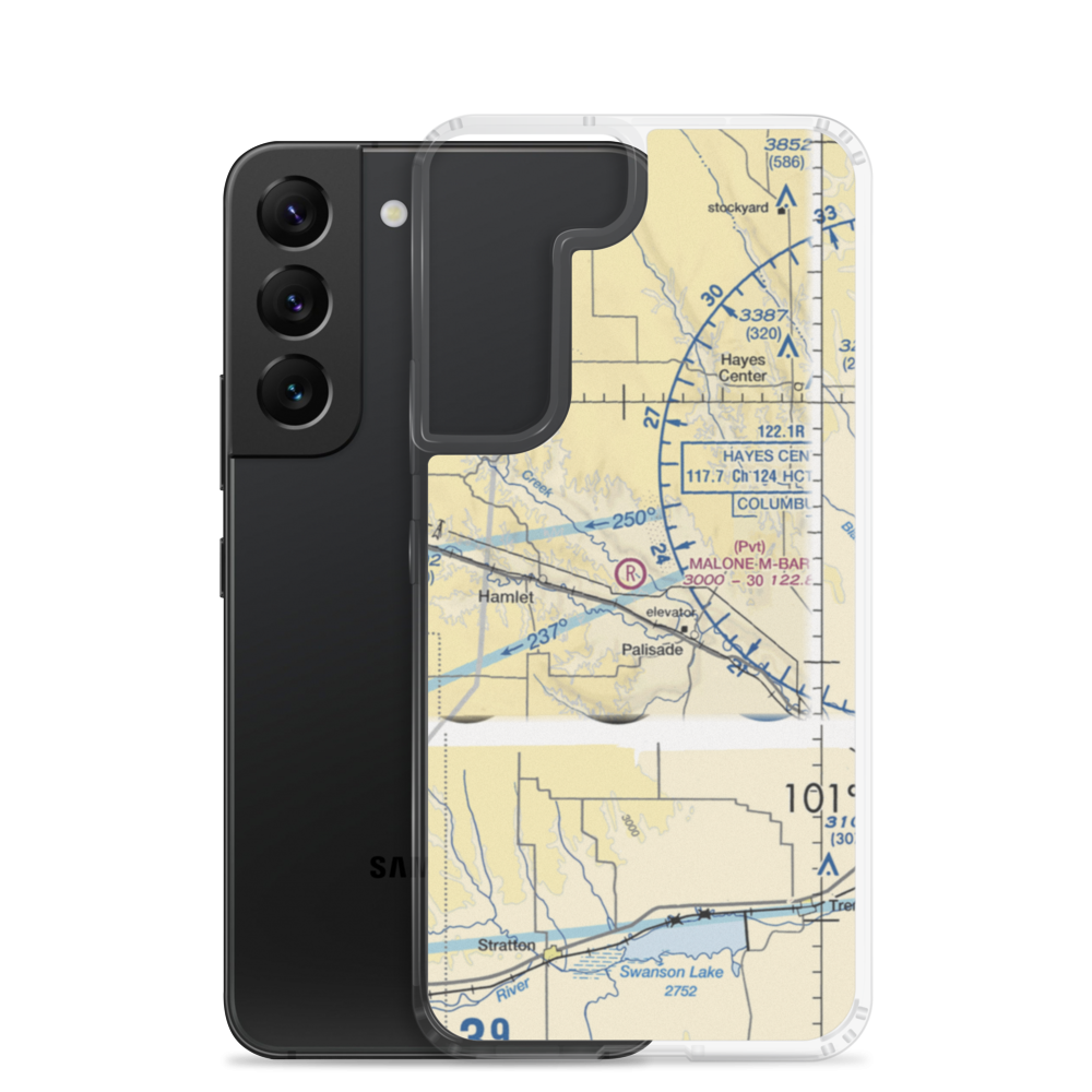 Malone M-Bar Ranch Airport (4NE8) VFR Sectional Samsung Case Samsung Galaxy S22 model shown