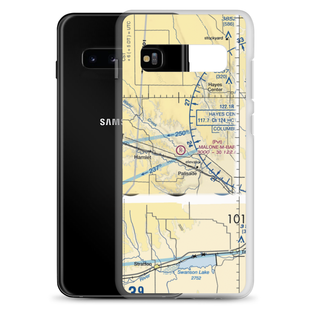 Malone M-Bar Ranch Airport (4NE8) VFR Sectional Samsung Case Samsung Galaxy S10+ model shown