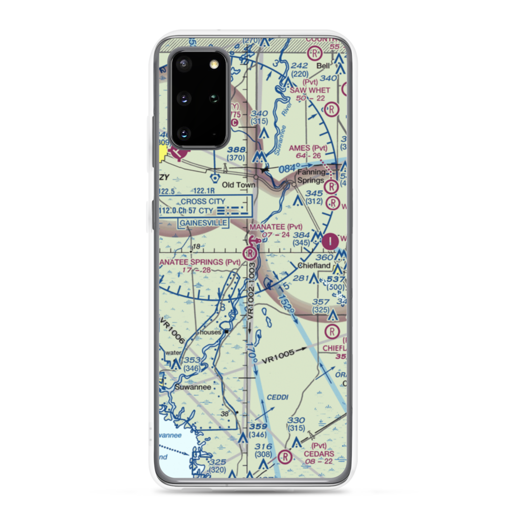 Manatee Springs Airport (5FD0) VFR Sectional Samsung Case Samsung Galaxy S20 Plus model shown