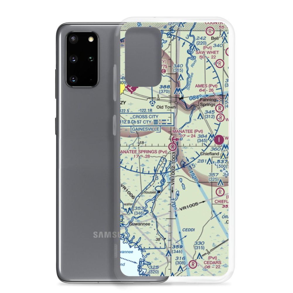 Manatee Springs Airport (5FD0) VFR Sectional Samsung Case Samsung Galaxy S20 Plus model shown