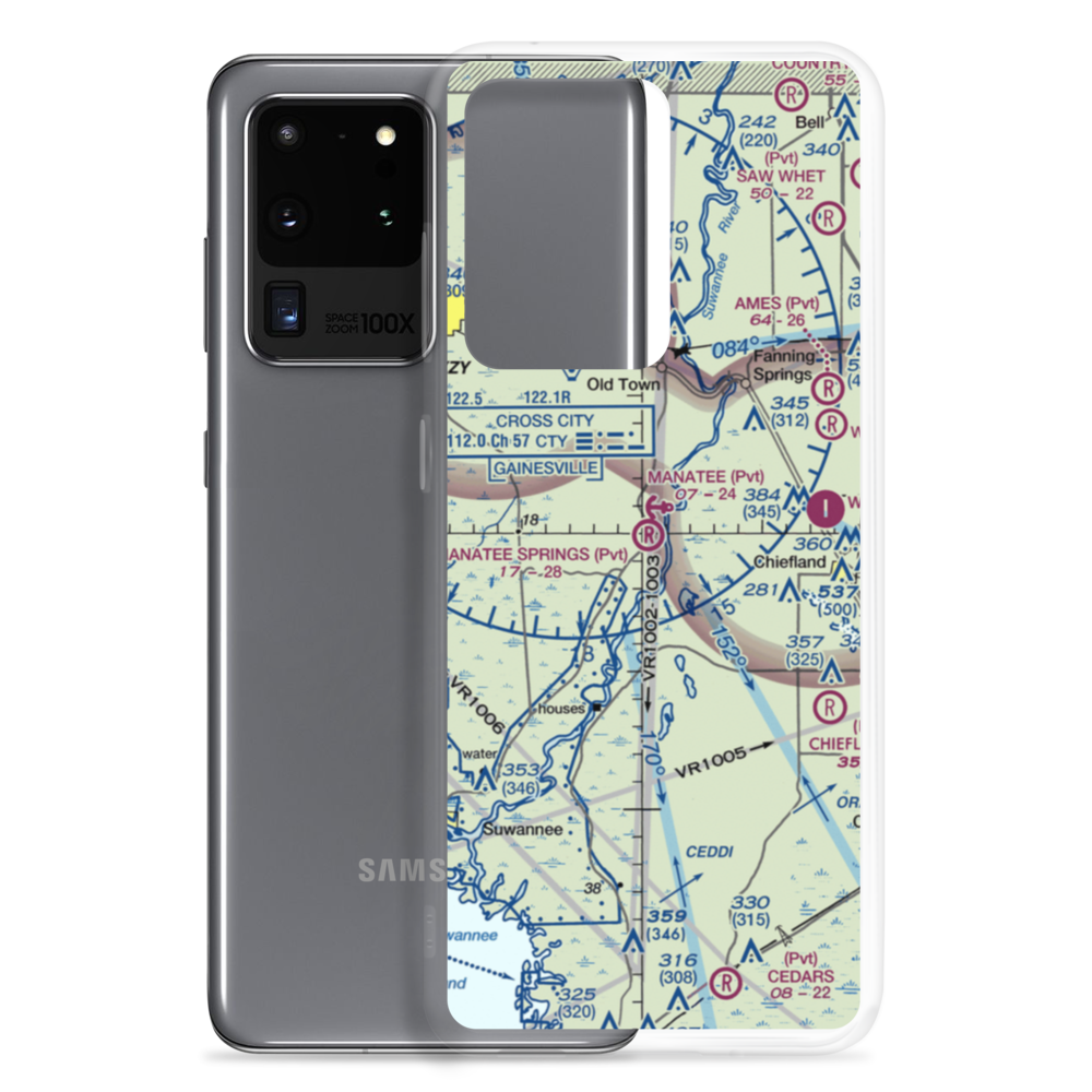 Manatee Springs Airport (5FD0) VFR Sectional Samsung Case Samsung Galaxy S20 Ultra model shown