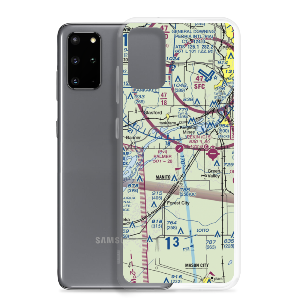 Manito Mitchell Airport (C45) VFR Sectional Samsung Case Samsung Galaxy S20 Plus model shown