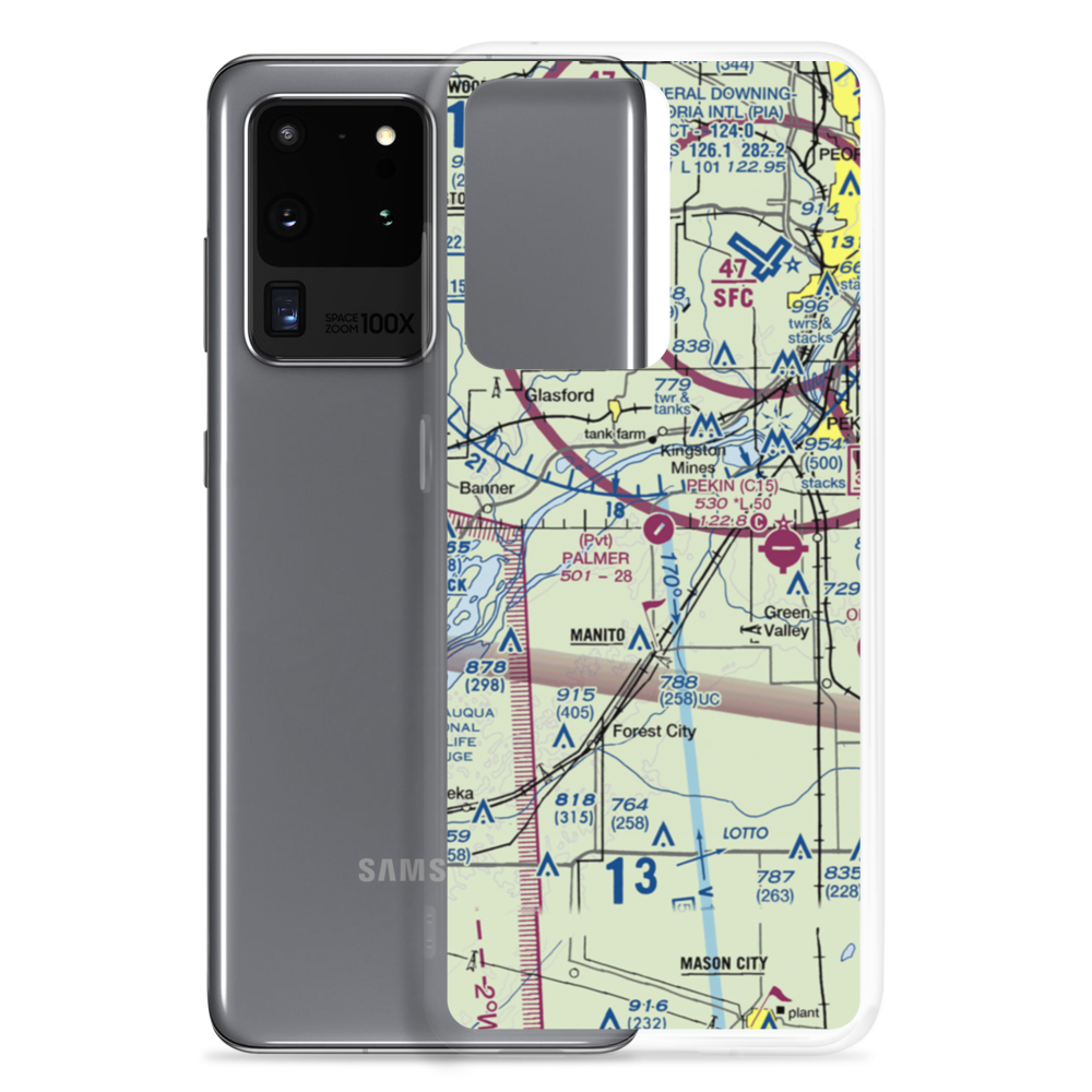 Manito Mitchell Airport (C45) VFR Sectional Samsung Case Samsung Galaxy S20 Ultra model shown