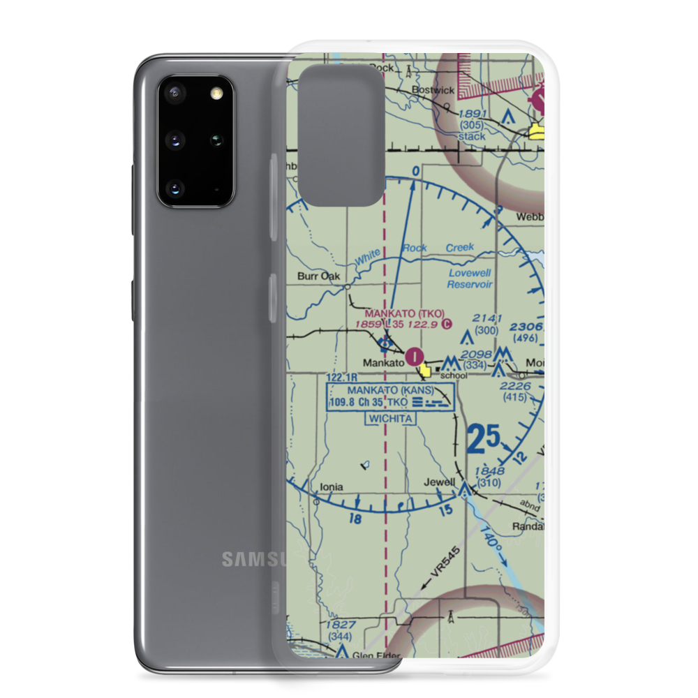 Mankato Airport (TKO) VFR Sectional Samsung Case Samsung Galaxy S20 Plus model shown