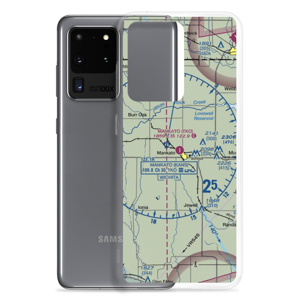Mankato Airport (TKO) VFR Sectional Samsung Case Samsung Galaxy S20 Ultra model shown