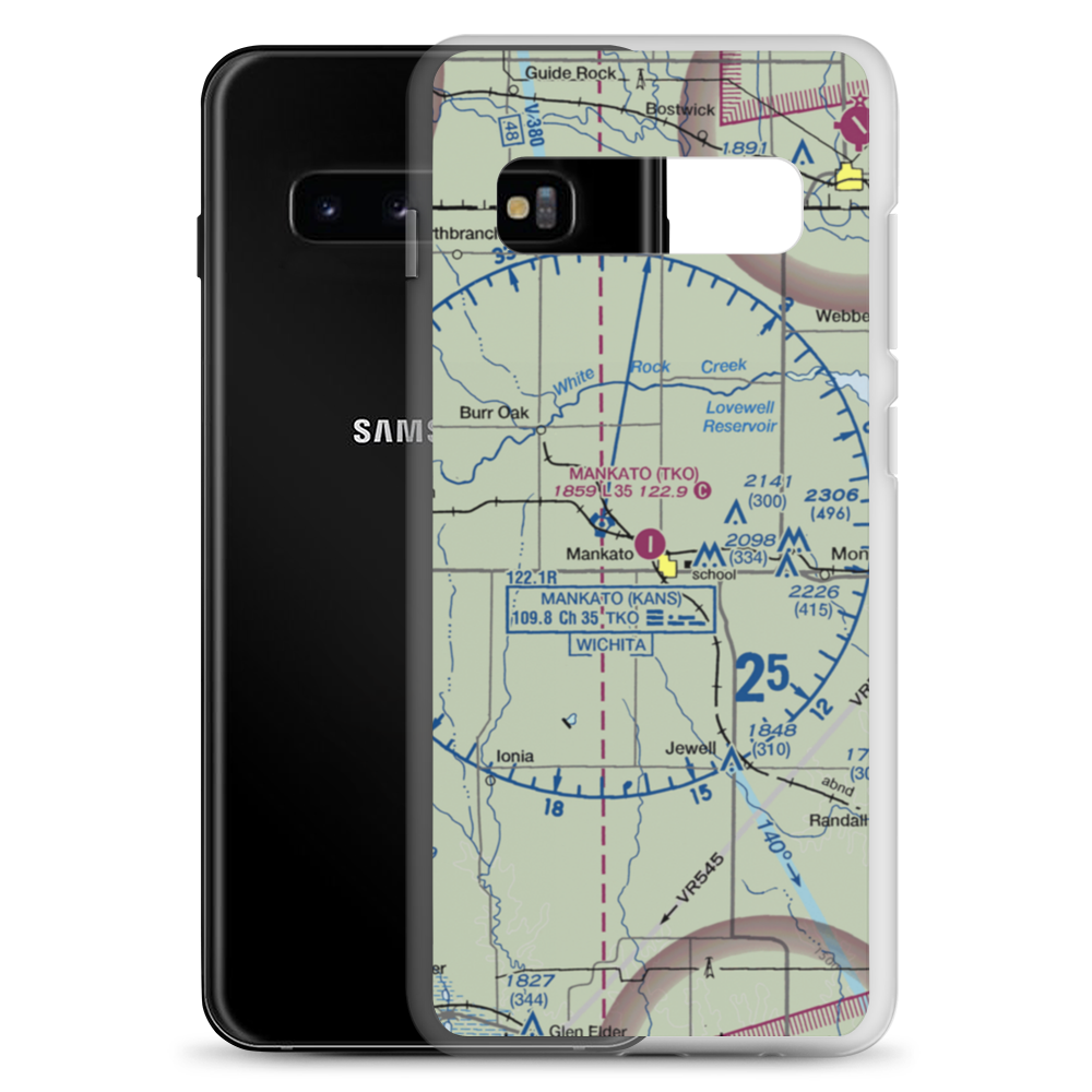Mankato Airport (TKO) VFR Sectional Samsung Case Samsung Galaxy S10+ model shown