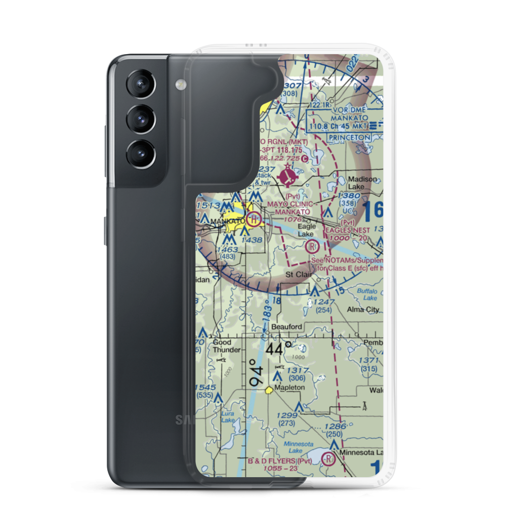 Mankato Farmstrip Airport (6MN7) VFR Sectional Samsung Case Samsung Galaxy S21 model shown
