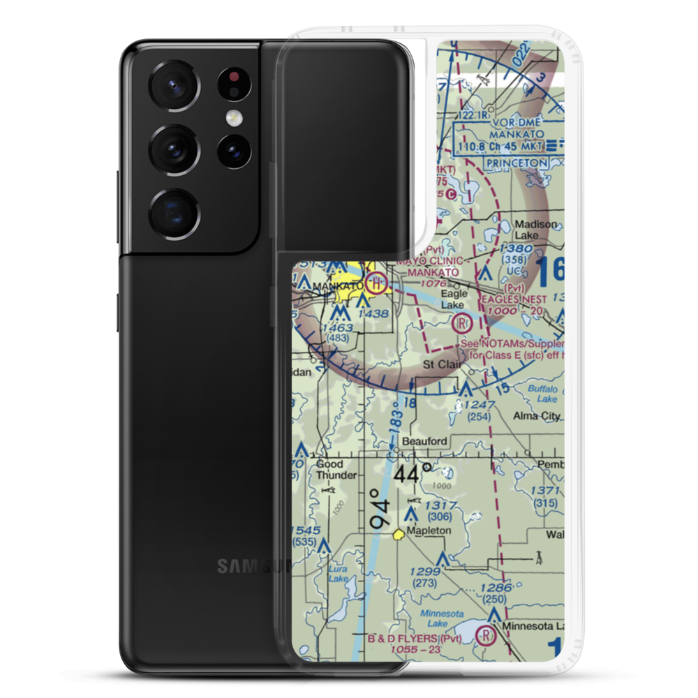 Mankato Farmstrip Airport (6MN7) VFR Sectional Samsung Case Samsung Galaxy S21 Ultra model shown