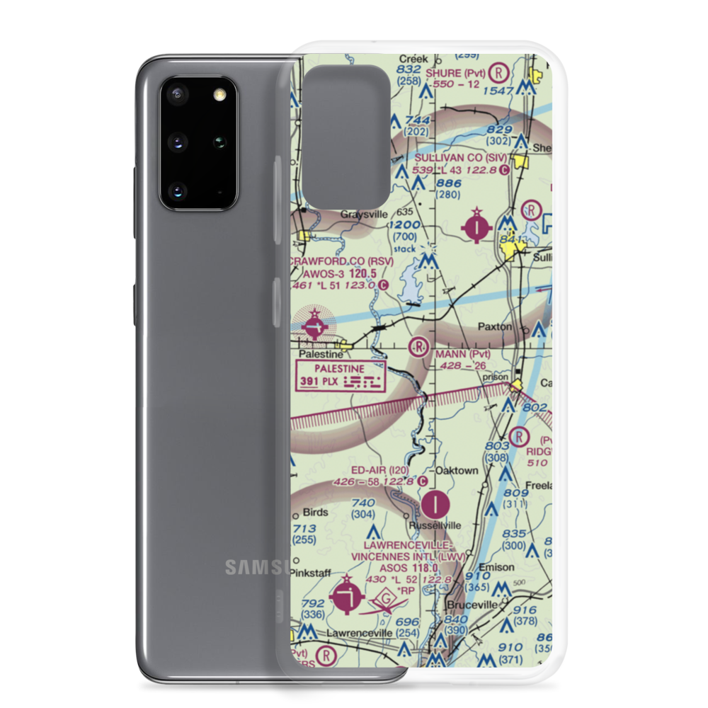 Mann Airport (47IN) VFR Sectional Samsung Case Samsung Galaxy S20 Plus model shown