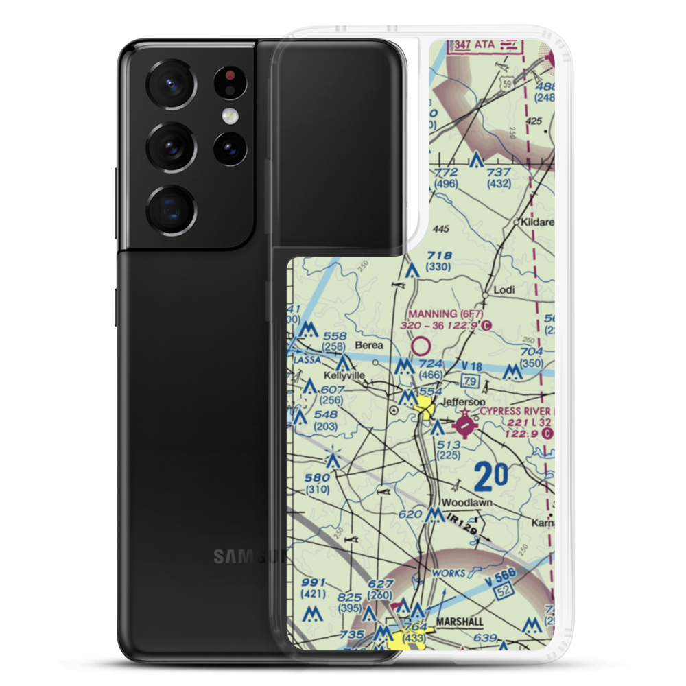 Manning Field (6F7) VFR Sectional Samsung Case Samsung Galaxy S21 Ultra model shown
