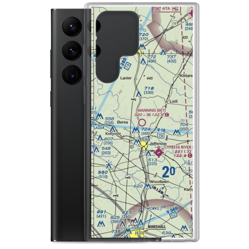 Manning Field (6F7) VFR Sectional Samsung Case Samsung Galaxy S22 Ultra model shown