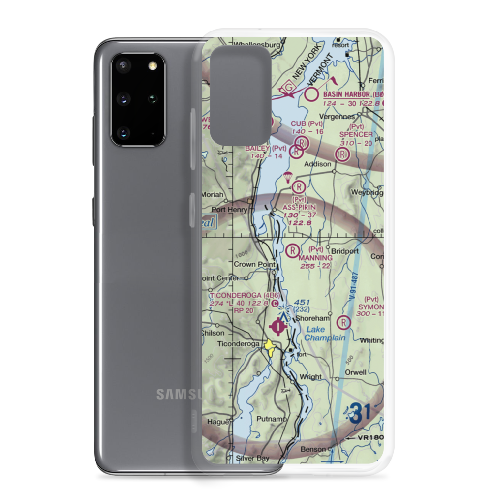Manning Personal Airstrip (VT10) VFR Sectional Samsung Case Samsung Galaxy S20 Plus model shown