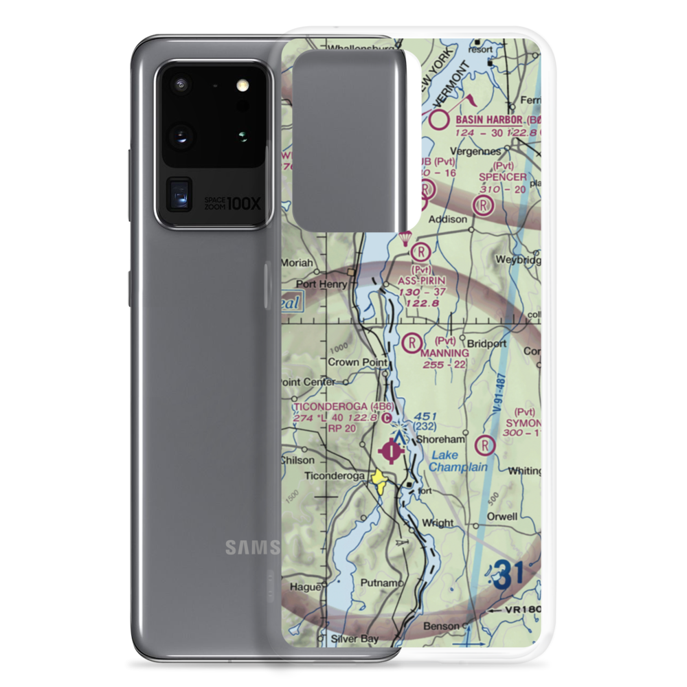 Manning Personal Airstrip (VT10) VFR Sectional Samsung Case Samsung Galaxy S20 Ultra model shown