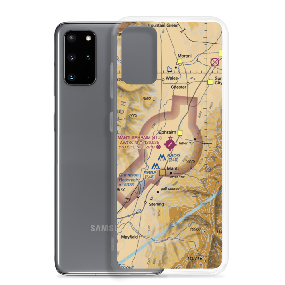 Manti-Ephraim Airport (41U) VFR Sectional Samsung Case Samsung Galaxy S20 Plus model shown