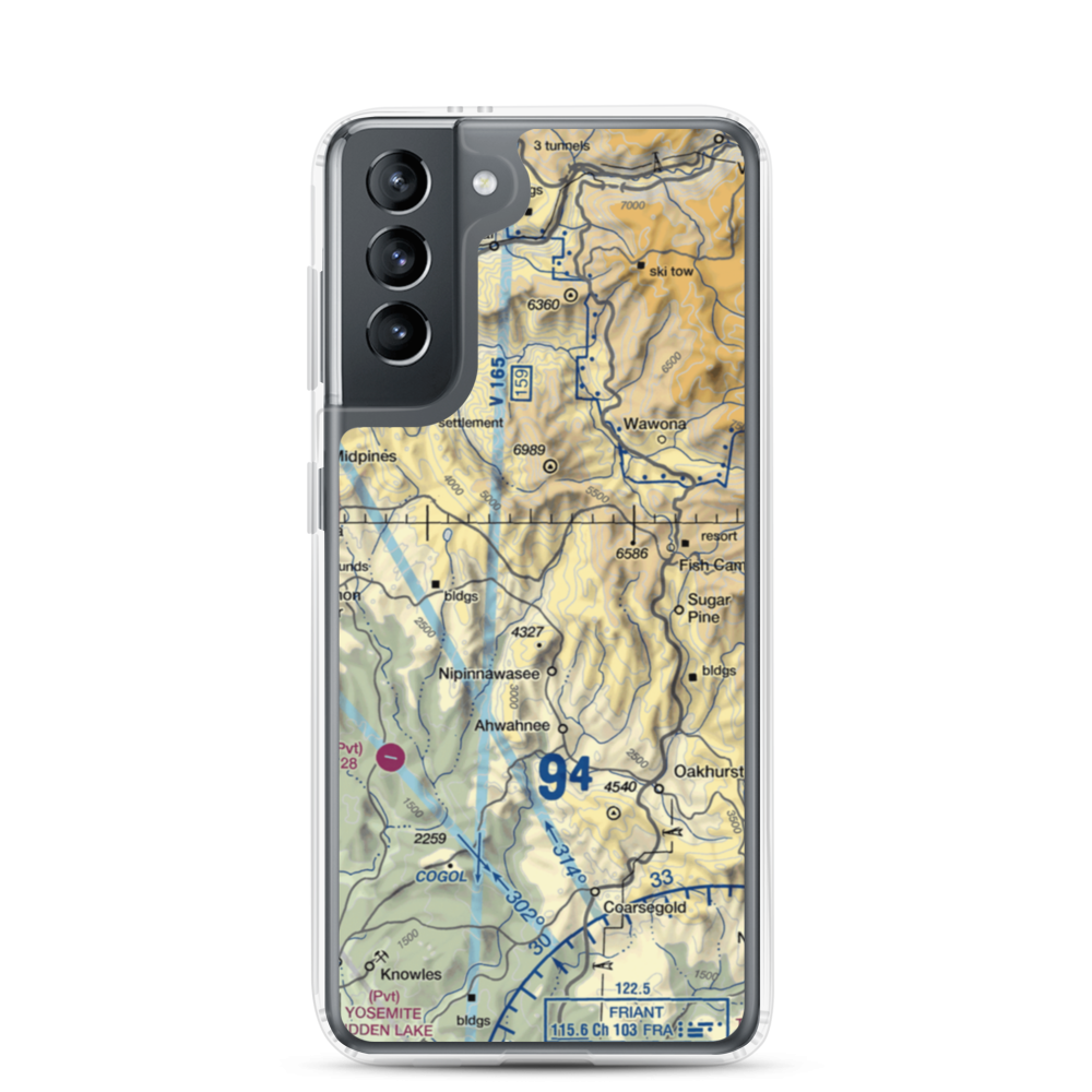 Manzanita Airport (6CL4) VFR Sectional Samsung Case Samsung Galaxy S21 model shown