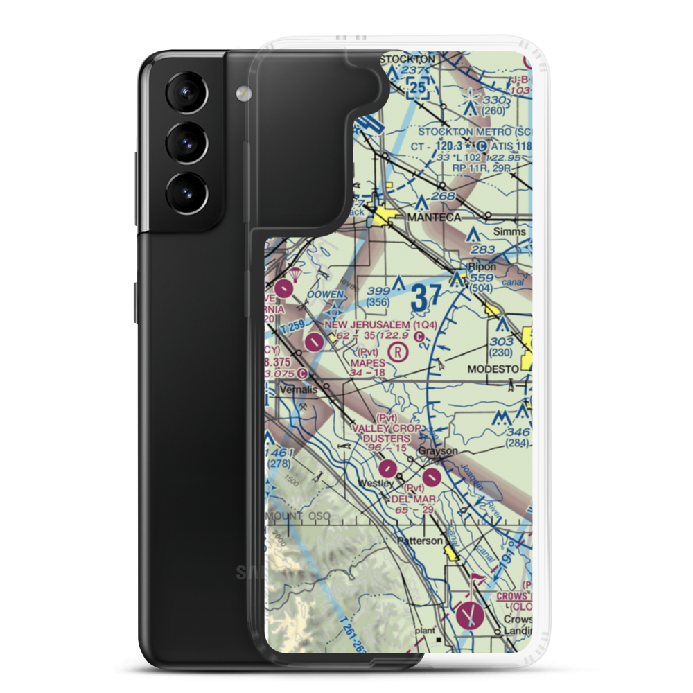 Mapes Ranch Airport (5CL3) VFR Sectional Samsung Case Samsung Galaxy S21 Plus model shown