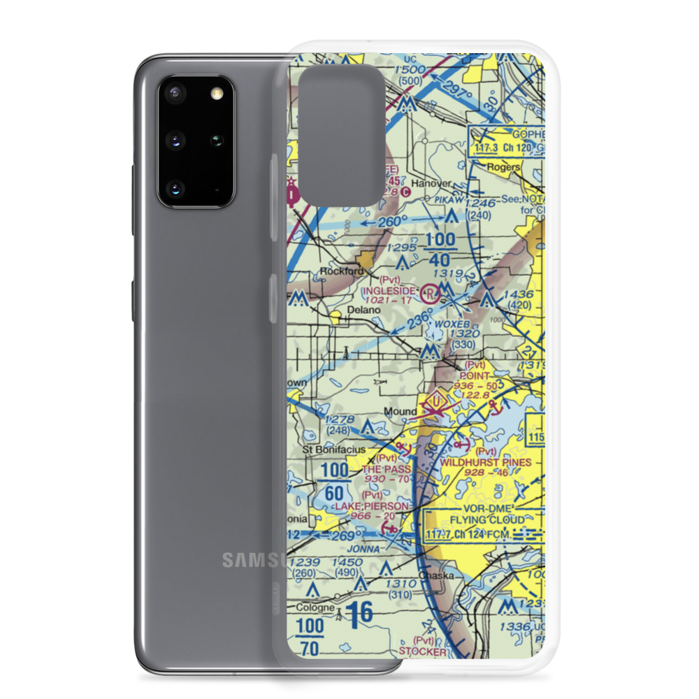 Maple Airport (MN69) VFR Sectional Samsung Case Samsung Galaxy S20 Plus model shown