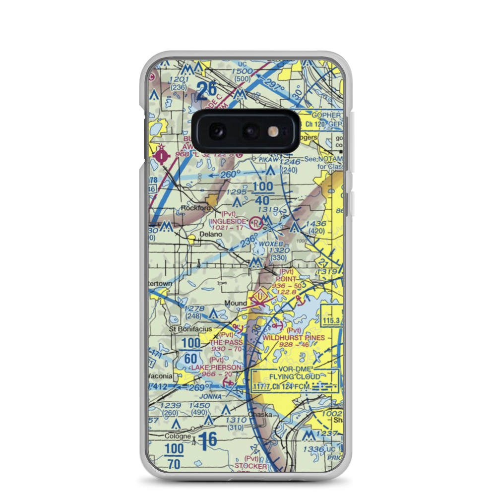 Maple Airport (MN69) VFR Sectional Samsung Case Samsung Galaxy S10e model shown