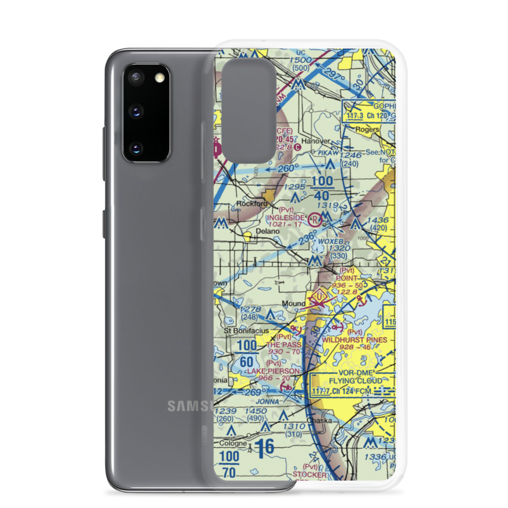Maple Airport (MN69) VFR Sectional Samsung Case Samsung Galaxy S20 model shown