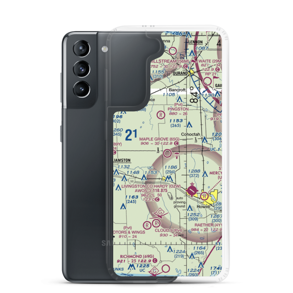 Maple Grove Airport (65G) VFR Sectional Samsung Case Samsung Galaxy S21 model shown