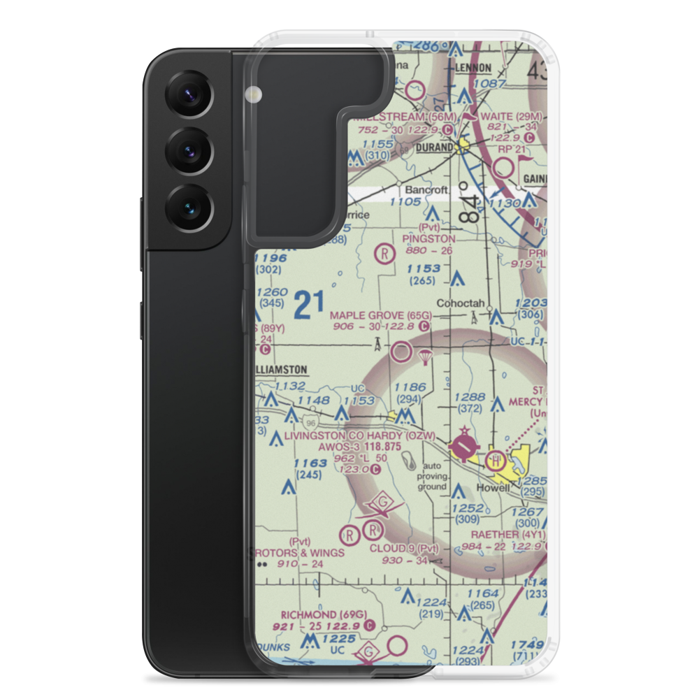 Maple Grove Airport (65G) VFR Sectional Samsung Case Samsung Galaxy S22 Plus model shown