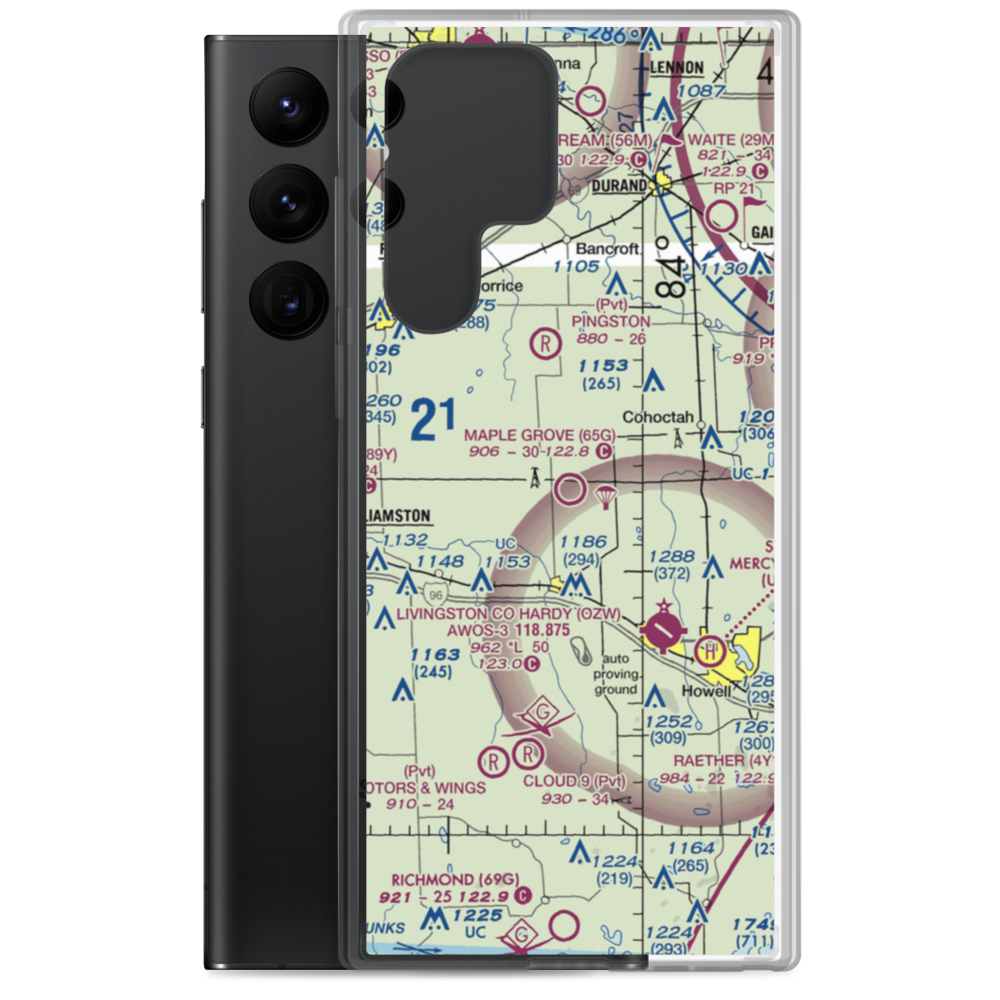Maple Grove Airport (65G) VFR Sectional Samsung Case Samsung Galaxy S22 Ultra model shown