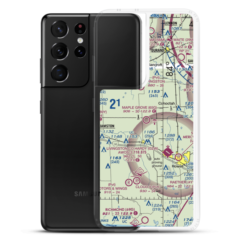 Maple Grove Heliport (E66) VFR Sectional Samsung Case Samsung Galaxy S21 Ultra model shown