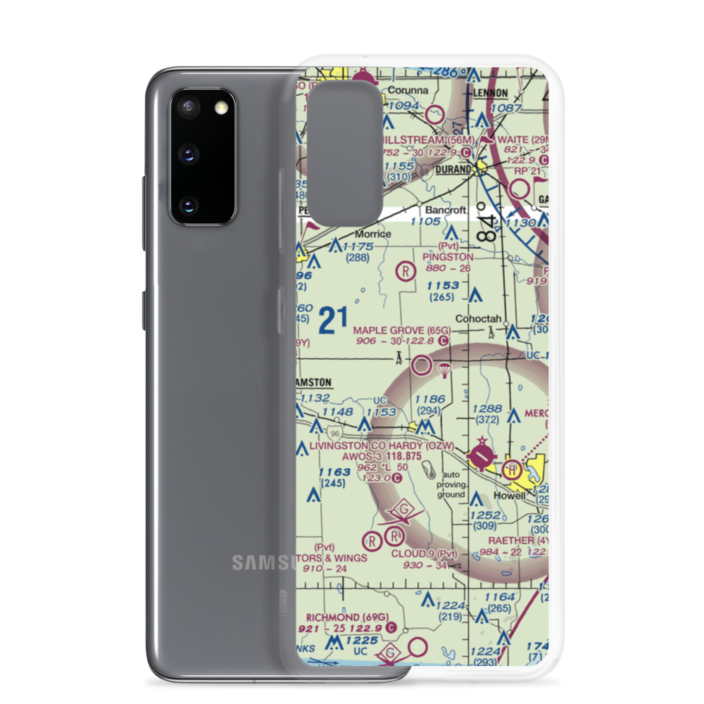 Maple Grove Heliport (E66) VFR Sectional Samsung Case Samsung Galaxy S20 model shown