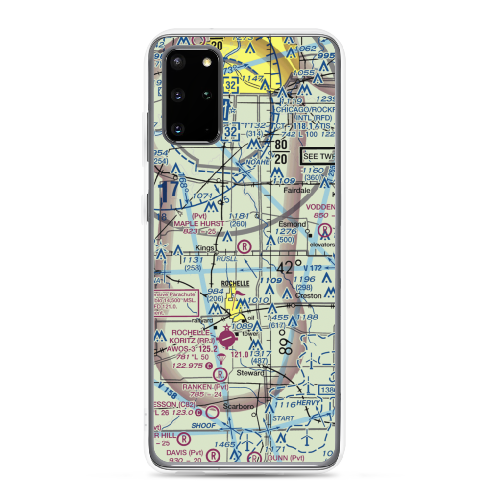 Maple Hurst Farms Airport (LL74) VFR Sectional Samsung Case Samsung Galaxy S20 Plus model shown