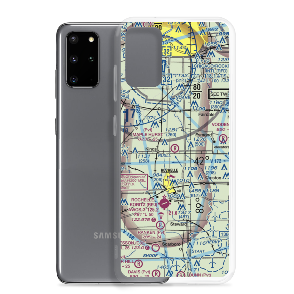 Maple Hurst Farms Airport (LL74) VFR Sectional Samsung Case Samsung Galaxy S20 Plus model shown