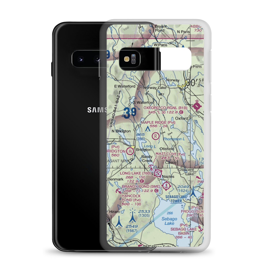 Maple Ridge Airport (03ME) VFR Sectional Samsung Case Samsung Galaxy S10 model shown