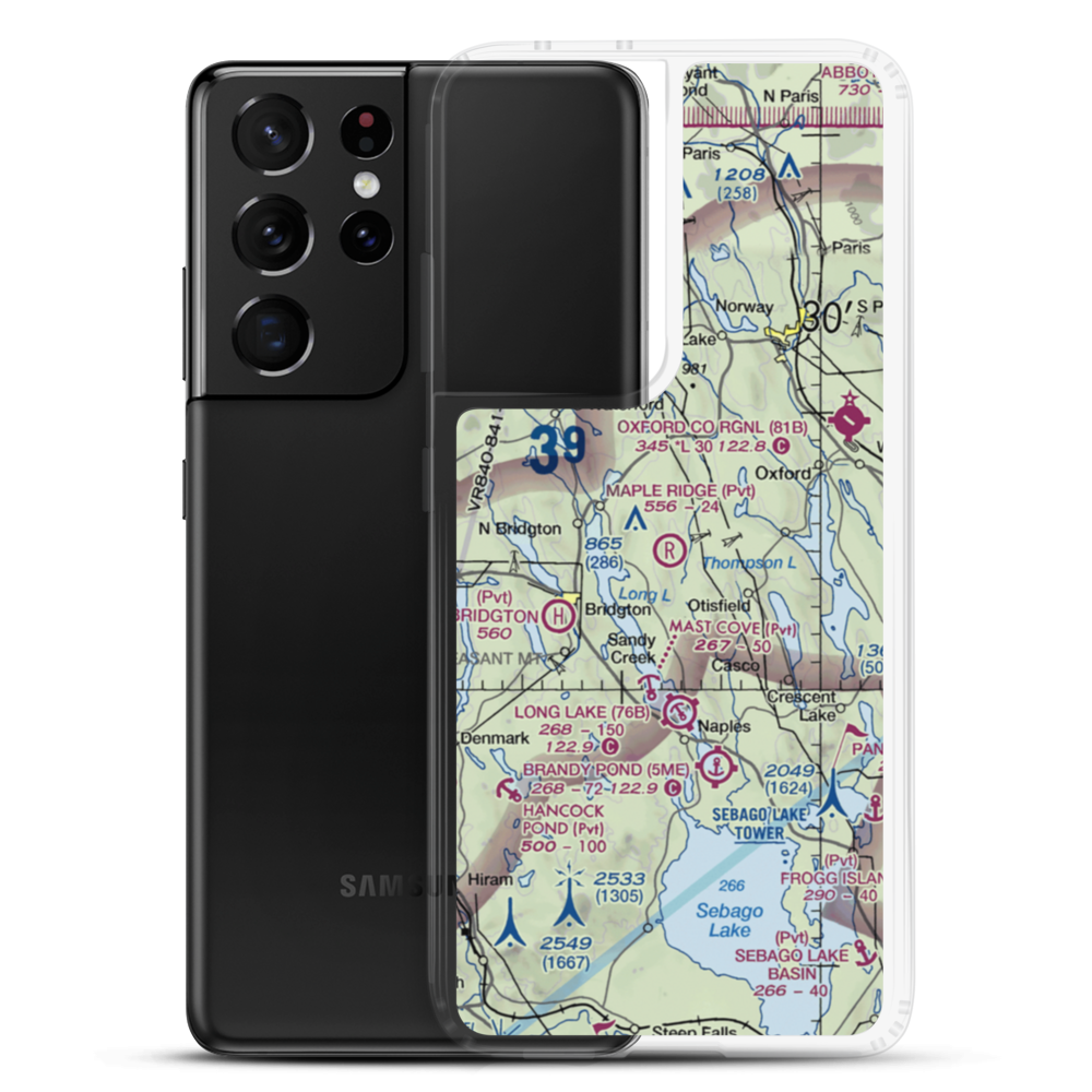 Maple Ridge Airport (03ME) VFR Sectional Samsung Case Samsung Galaxy S21 Ultra model shown