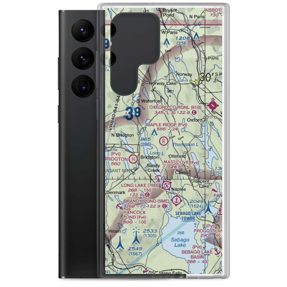 Maple Ridge Airport (03ME) VFR Sectional Samsung Case Samsung Galaxy S22 Ultra model shown